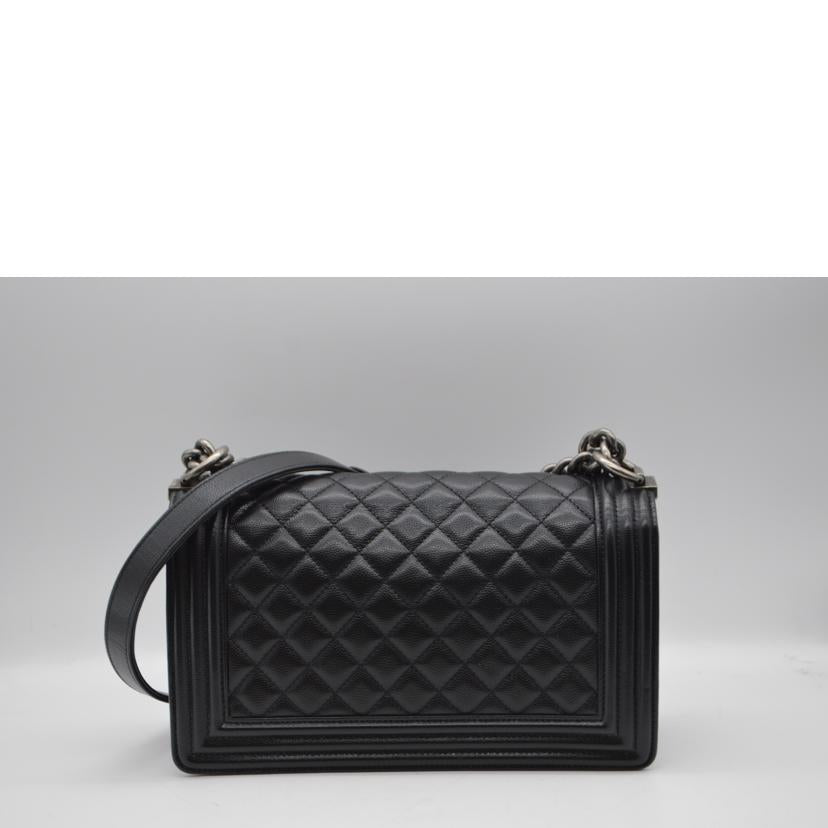 CHAENL シャネル/ボーイシャネルキャビアスキンチェーンショルダー／ノワール/A67086//280*****/Aランク/89