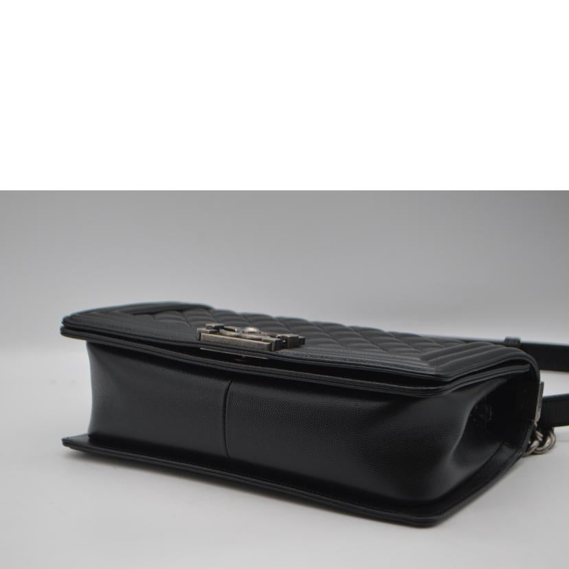 CHAENL シャネル/ボーイシャネルキャビアスキンチェーンショルダー／ノワール/A67086//280*****/Aランク/89