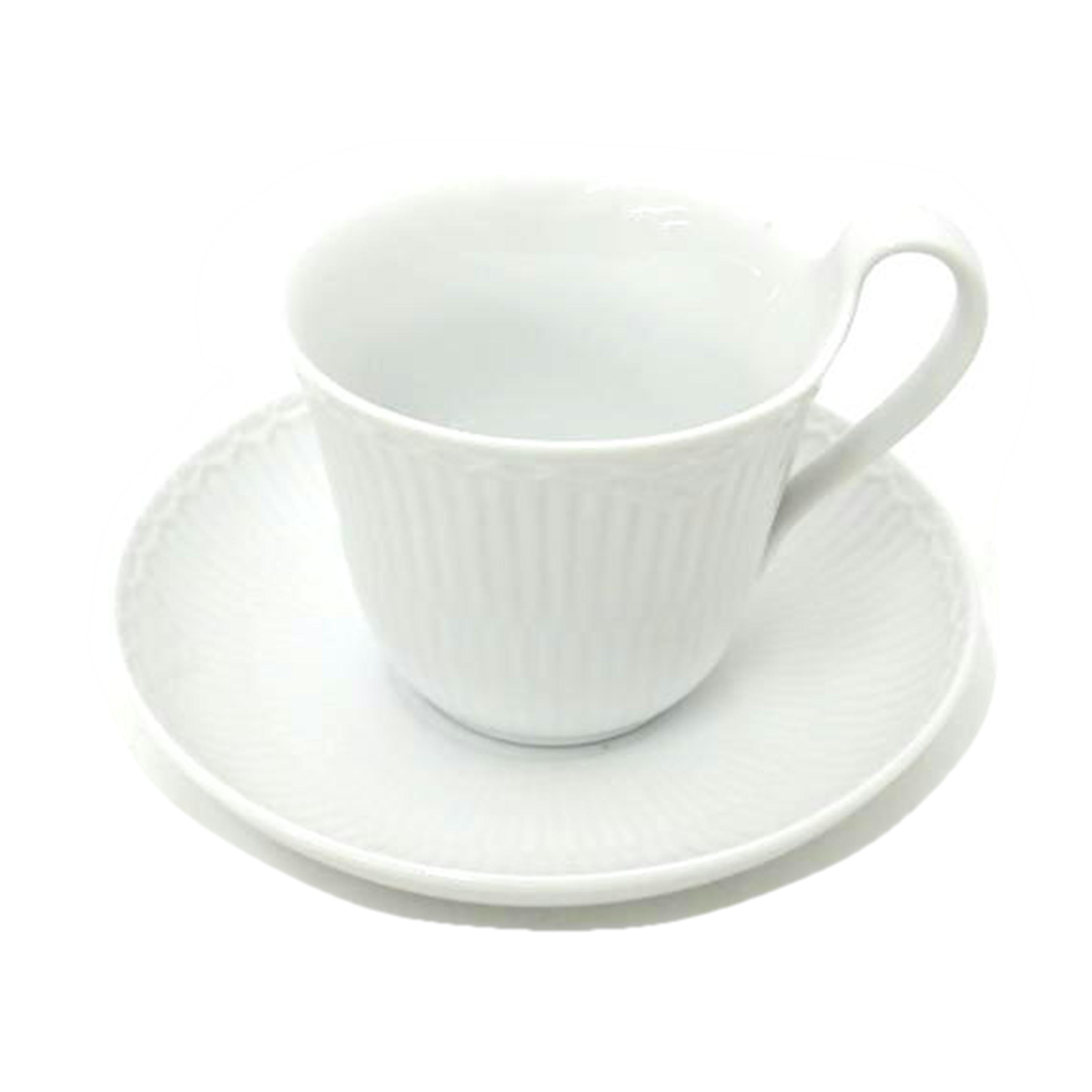 ロイヤルコペンハーゲン ロイヤルコペンハーゲン/ロイヤルコペンハーゲン　ホワイトフルーテッドハーフレース　カップ＆ソーサー//Aランク/69