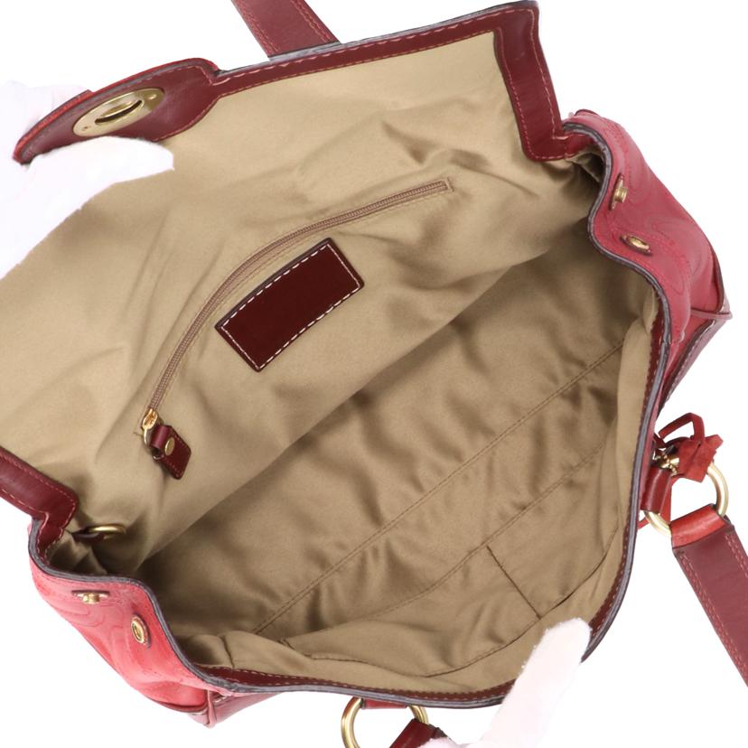 COACH　 コーチ/シグネチャーエンボスターンロックフラップ／ハンドバッグ/11332//G07**/Aランク/18