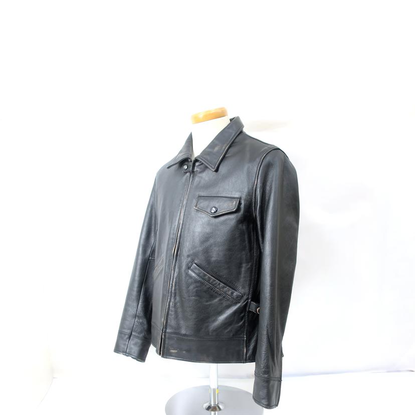 HOUSTON ヒューストン/シングルライダース　サイズ40　約Lサイズ　ブラック/8260//ABランク/65