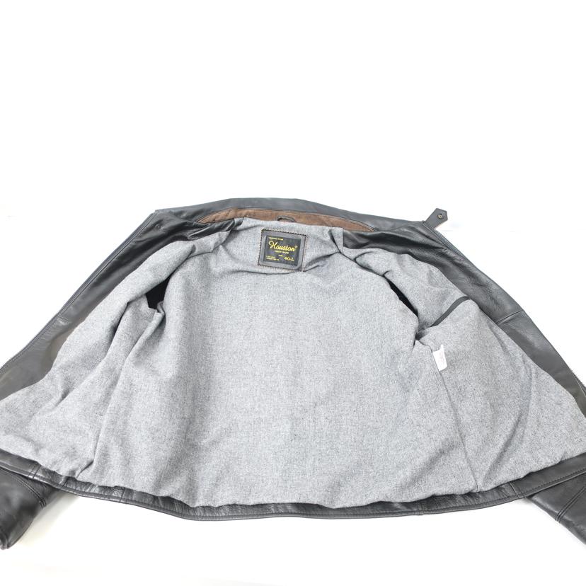 HOUSTON ヒューストン/シングルライダース　サイズ40　約Lサイズ　ブラック/8260//ABランク/65