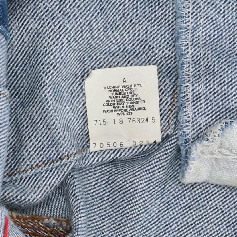 LEVIS リーバイス/90＇s／デニムジャケット／TARZANKICK！！！／リメイク70505－0214／4th／／ヴィンテージ//ABランク/82