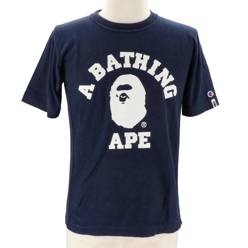 Champion　×　A　Bathing　Ape チャンピオン×APE/ロゴプリントTシャツ//Bランク/85