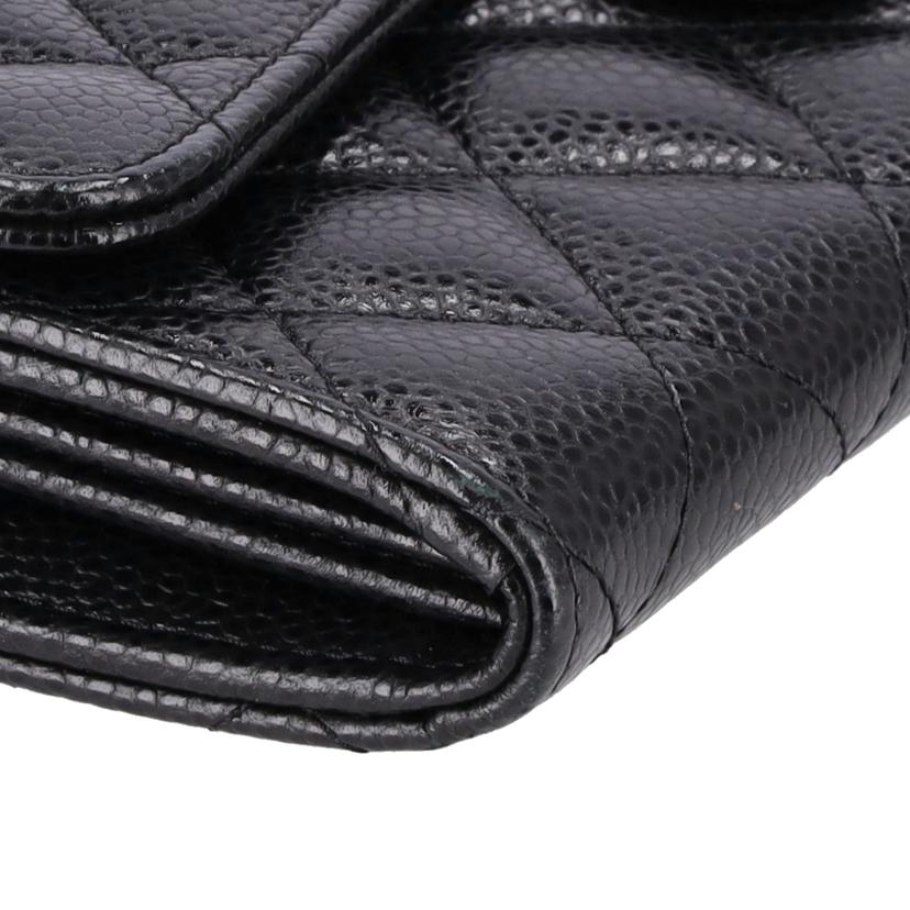 CHANEL シャネル/マトラッセフラップキャビアスキン　ロングウォレット/A80758//243*****/Aランク/75
