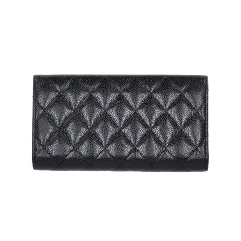 CHANEL シャネル/マトラッセフラップキャビアスキン　ロングウォレット/A80758//243*****/Aランク/75