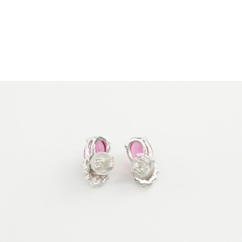 K18WGピンクトルマリンピアス　//ABランク/64