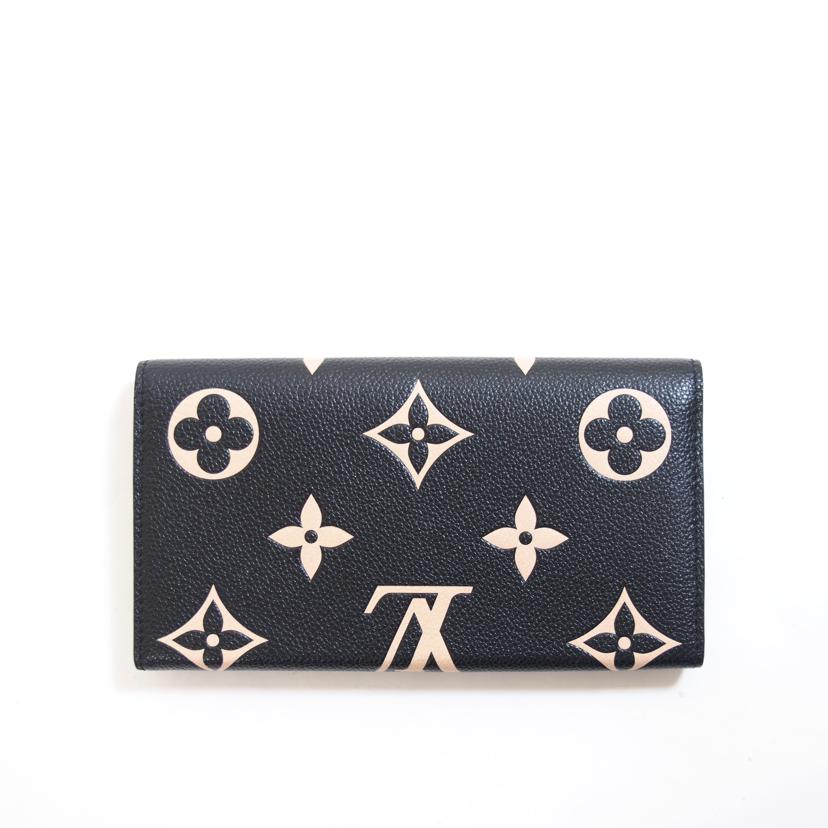 LOUIS　VUITTON ルイヴィトン/ポルトフォイユ・サラ　ブラック　ベージュ／　モノグラム・アンプラント/M80496//RFI*/ABランク/71