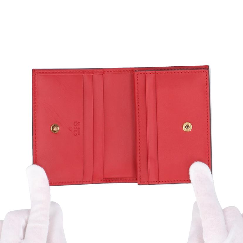 GUCCI グッチ/GGスプリームチェリーコンパクトウォレット/476050//114*/Aランク/77