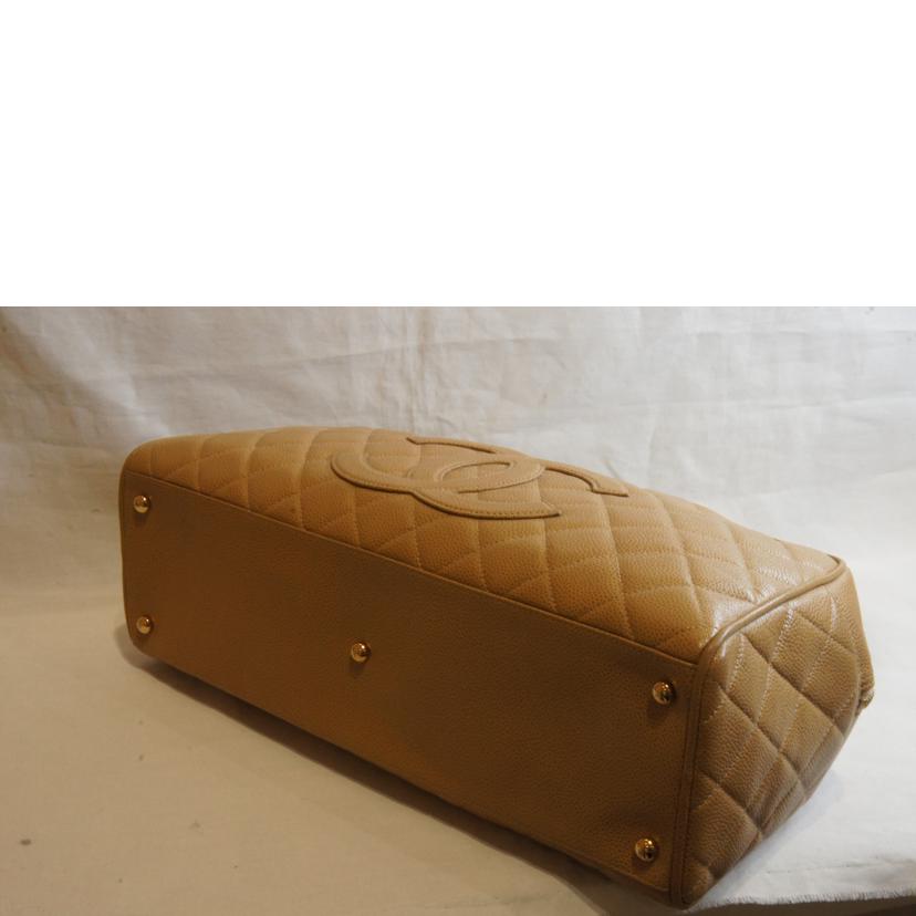 CHANEL シャネル/キャビアスキンマトラッセココマークボーリングボストンバッグベージュ//821****/ABランク/92