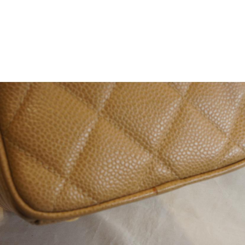 CHANEL シャネル/キャビアスキンマトラッセココマークボーリングボストンバッグベージュ//821****/ABランク/92