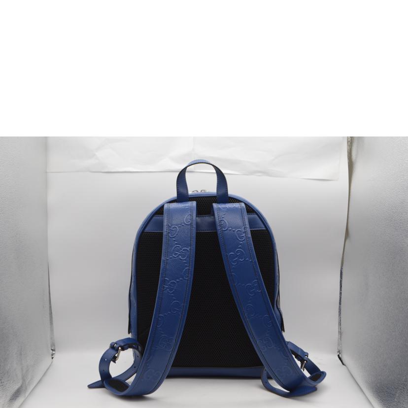 GUCCI グッチ/GGエンボスレザーデイバックパック／ブルー/658579//520***/SAランク/89