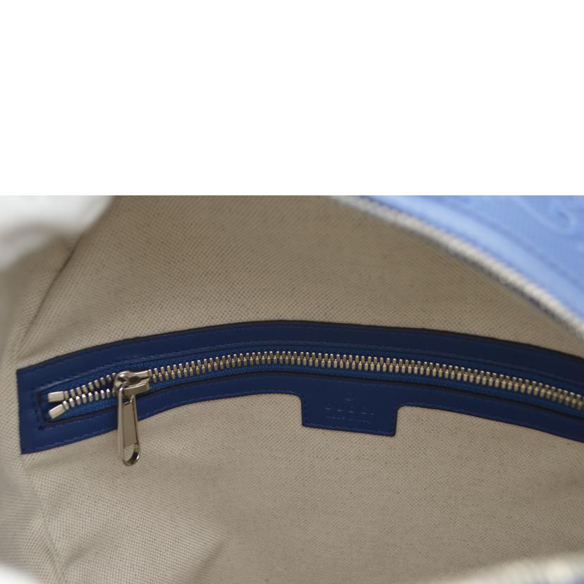 GUCCI グッチ/GGエンボスレザーデイバックパック／ブルー/658579//520***/SAランク/89