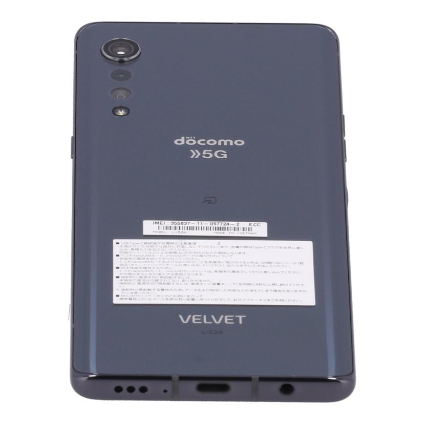 LG　Electronics　docomo LG電子　/スマートフォン／LG　VELVET　128GB/L-52A//103VTDN0065890/ABランク/85