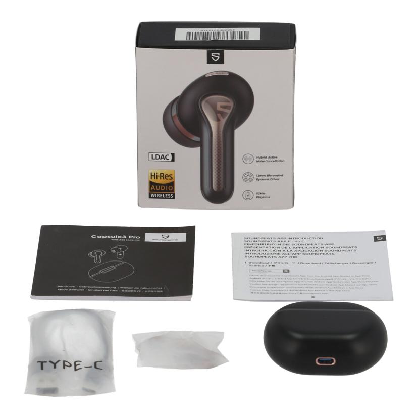 SOUND　PEATS サウンドピーツ/ハイレゾ対応ワイヤレスイヤホン/Capsule3 Pro//MB2701244L/Aランク/75