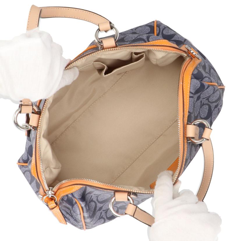 COACH コーチ/PVCシグネチャー/2WAYバッグ/ネイビー/F24362//E13**/ABランク/18