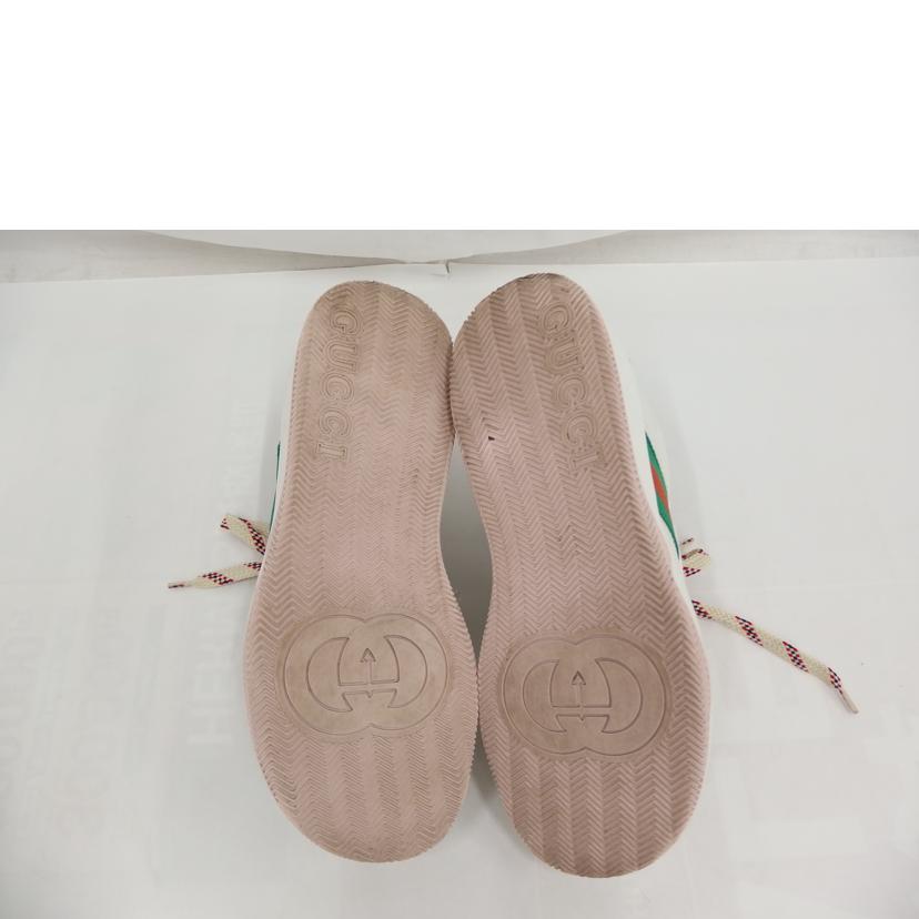 GUCCI グッチ/ローカットレザースニーカー／ホワイト/575399//ABランク/82