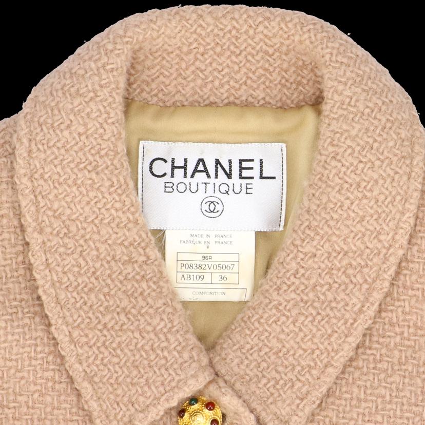 CHANEL シャネル/グリポアボタンツイードジャケット／ピンクベージュ／96A/P08382V05067//AB109/Aランク/05