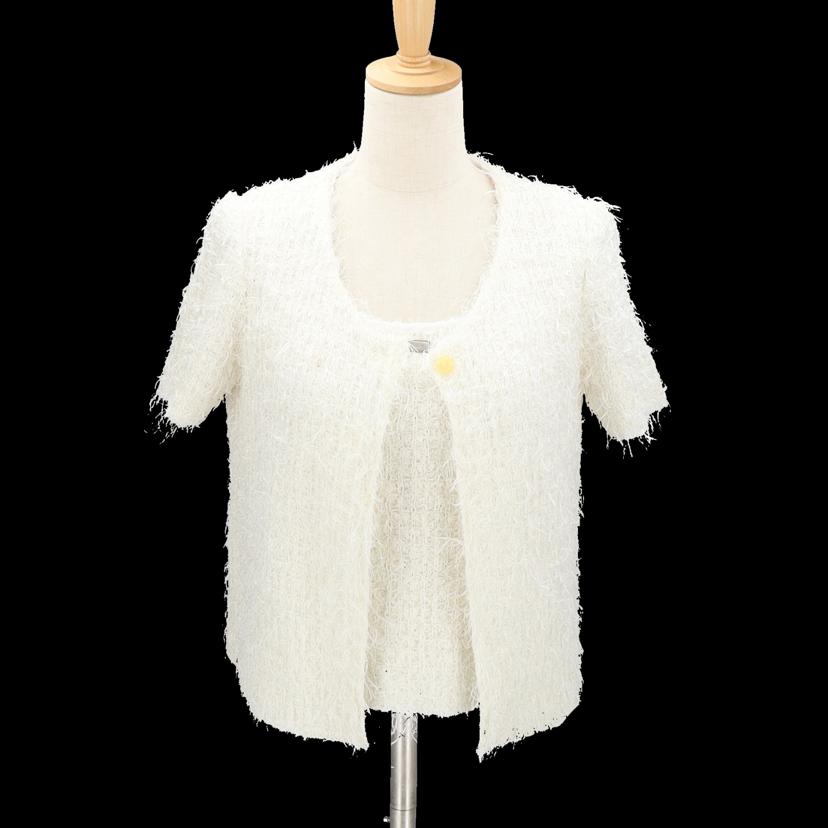 CHANEL シャネル/シャギーツイードアンサンブル／白／99P/P12867V00570//AD882/Aランク/05