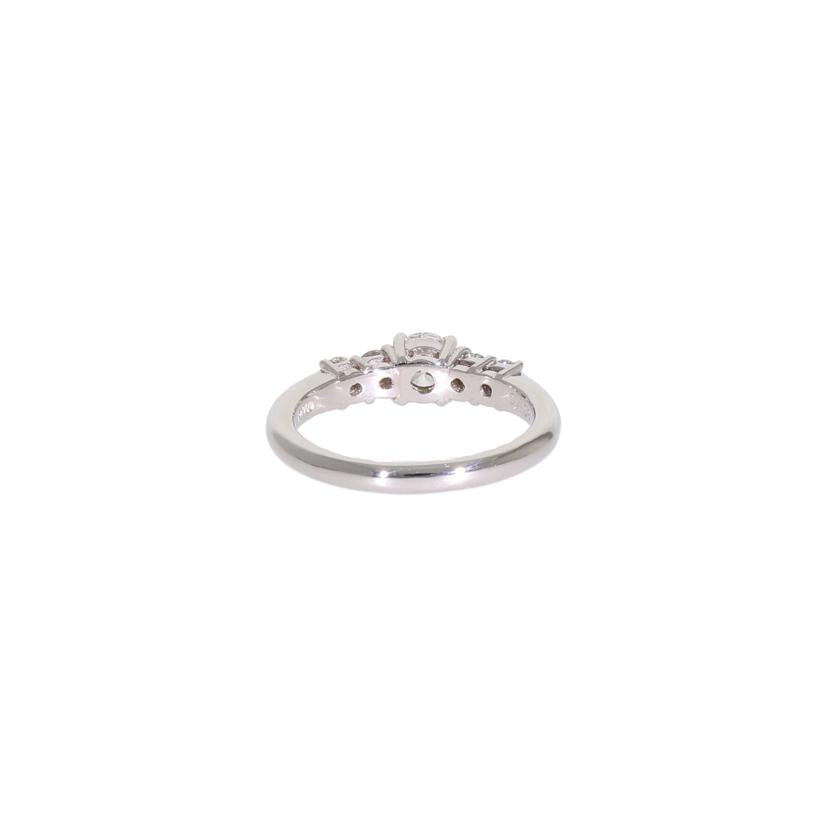 ◎PT900ダイヤリング0．408／0．37ct　中宝鑑定//Aランク/59