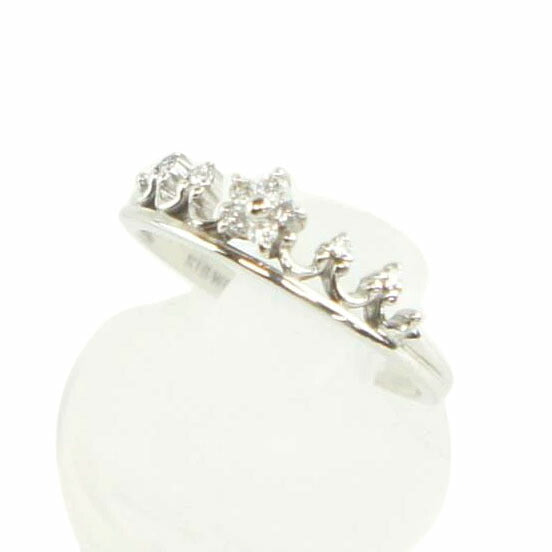 K18WGダイヤリング0．09＃10//ABランク/64