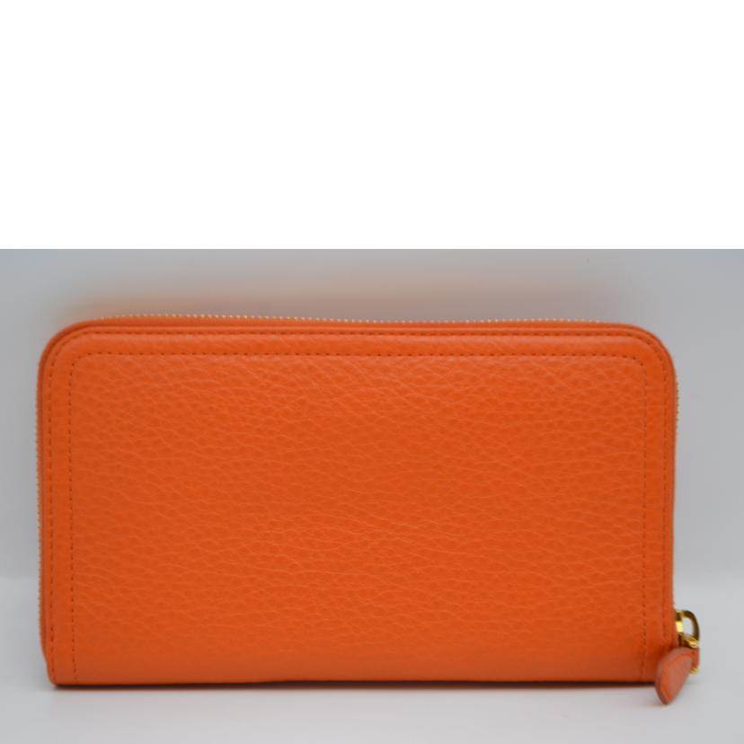 PRADA プラダ/ヴィッテロダイノラウンドファスナー長財布／パパヤ/1ML506//203/Aランク/89