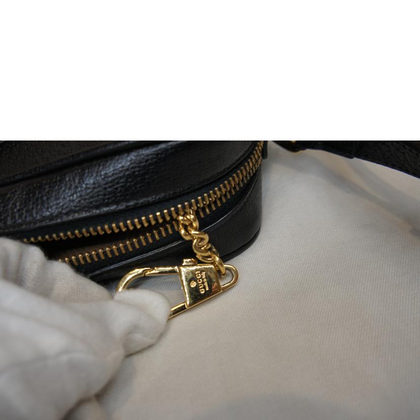 GUCCI グッチ/オフディアシェリーラインポシェトショルダーブラックレザー/517350//534***/Aランク/92