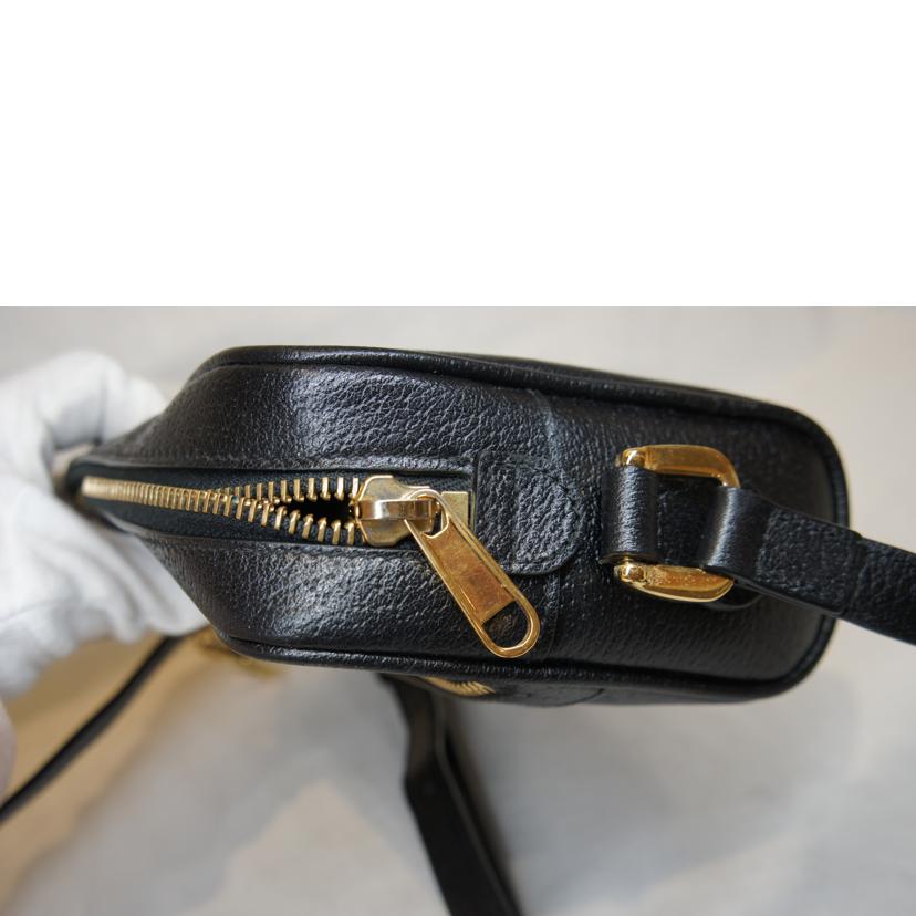 GUCCI グッチ/オフディアシェリーラインポシェトショルダーブラックレザー/517350//534***/Aランク/92