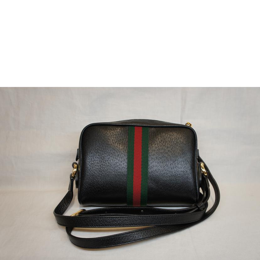 GUCCI グッチ/オフディアシェリーラインポシェトショルダーブラックレザー/517350//534***/Aランク/92