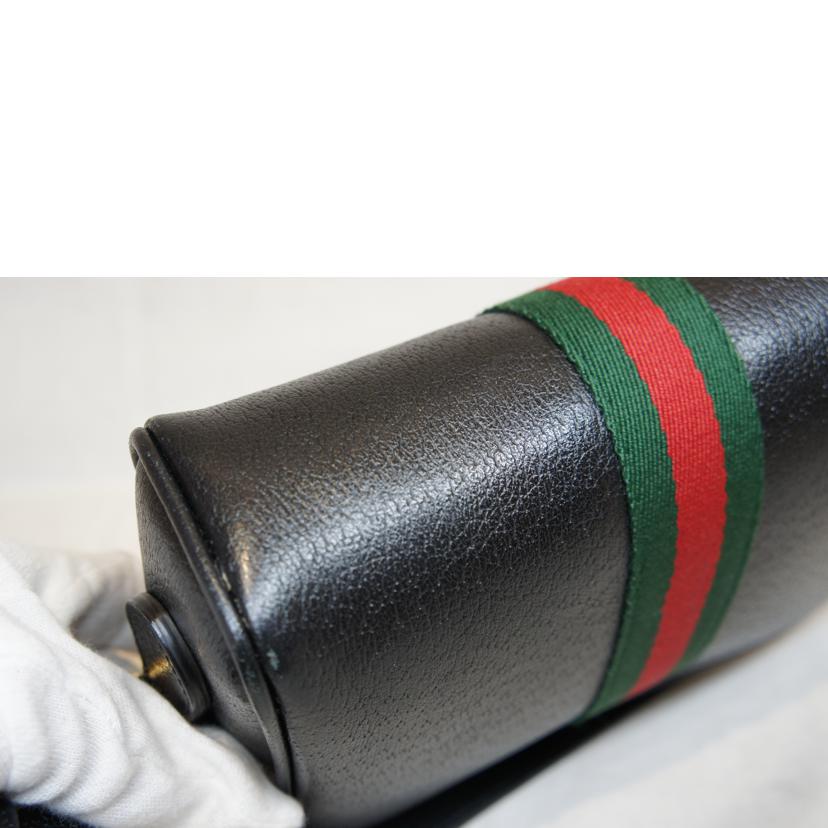 GUCCI グッチ/オフディアシェリーラインポシェトショルダーブラックレザー/517350//534***/Aランク/92