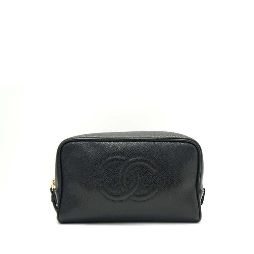 CHANEL　 シャネル/△ココマーク／キャビアスキンポーチ//144***/Bランク/75