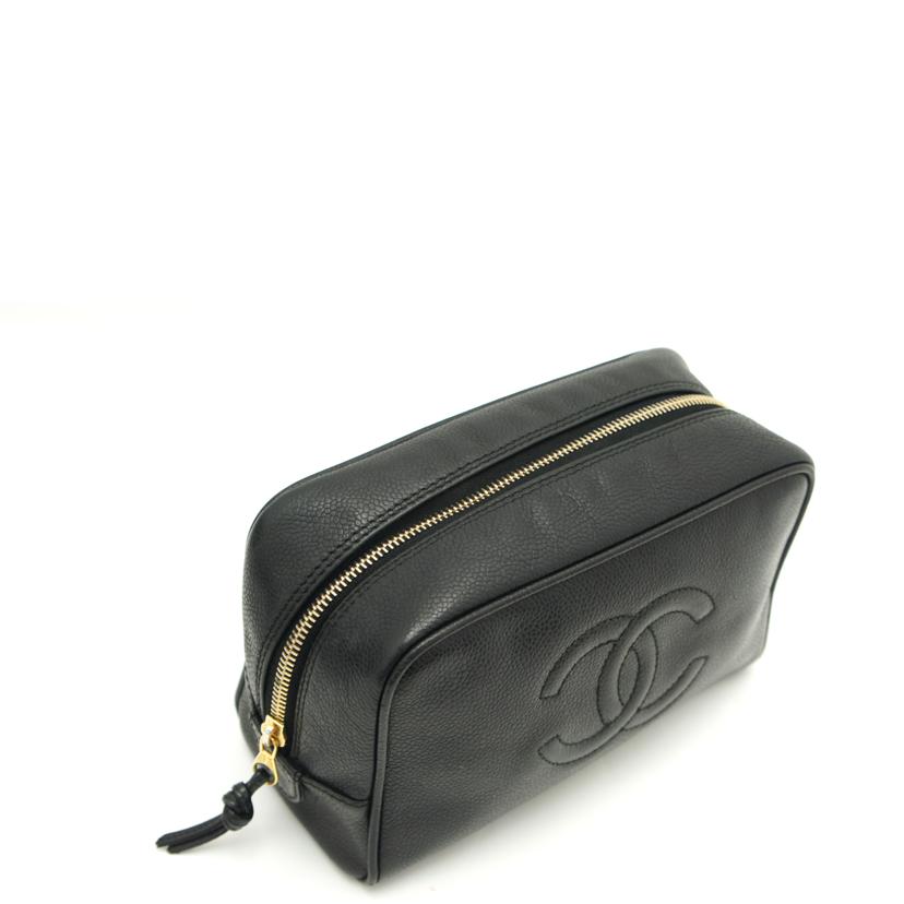 CHANEL　 シャネル/△ココマーク／キャビアスキンポーチ//144***/Bランク/75