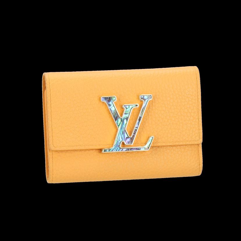 LOUIS VUITTON/ポルトフォイユカプシーヌコンパクト／トリヨン・サフラン/M81669//RFI*/Aランク/75