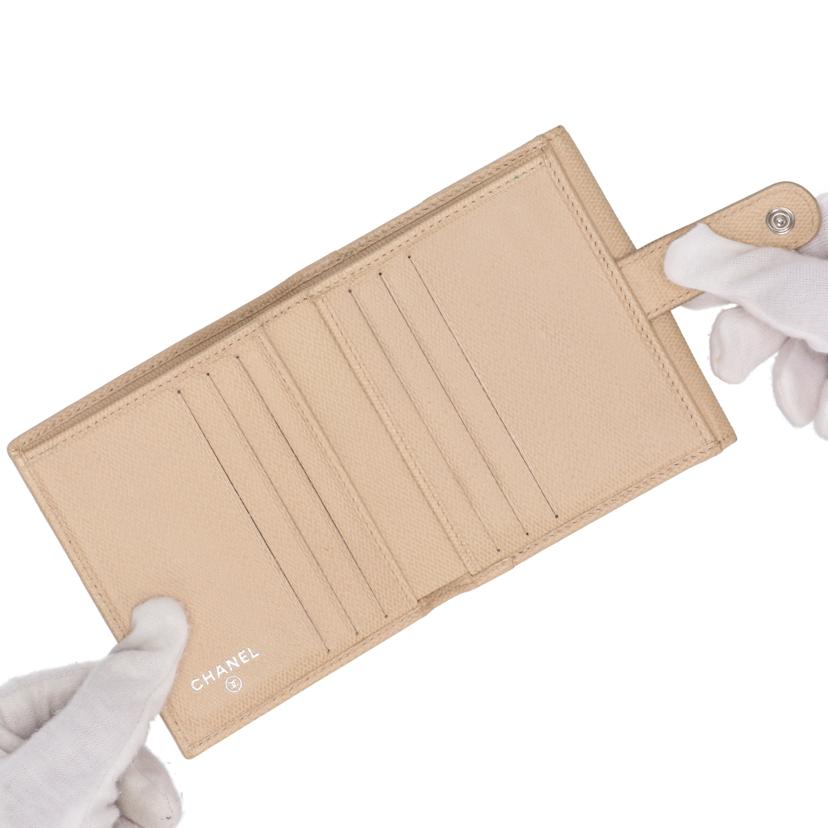 CHANEL シャネル/ココマークボタン二つ折りWホック財布／ベージュ//143*****/ABランク/75