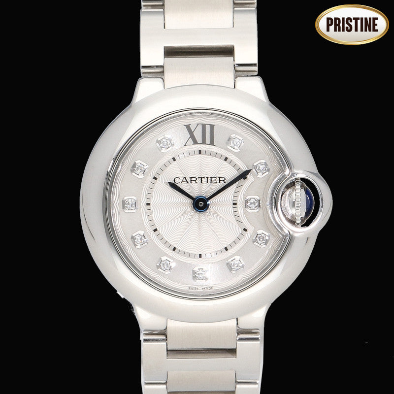 Cartier カルティエ/バロンブルー・11Pダイヤ／レディース／クオーツ/WE902073//300*********/SAランク/77