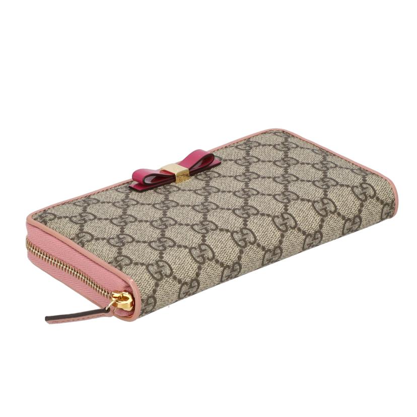 GUCCI グッチ/GGスプリームラウンドジップ長財布／ピンク/388680//214*/Aランク/78
