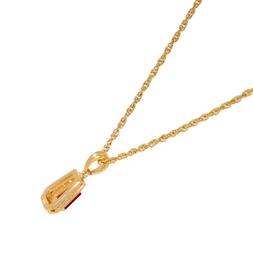 K18ルビーダイヤネックレス0．34／D0．15ct//Aランク/88