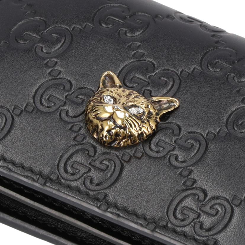 ＧＵＣＣＩ グッチ/シマキャットレザー二つ折りコンパクトウォレット/548057//ABランク/75