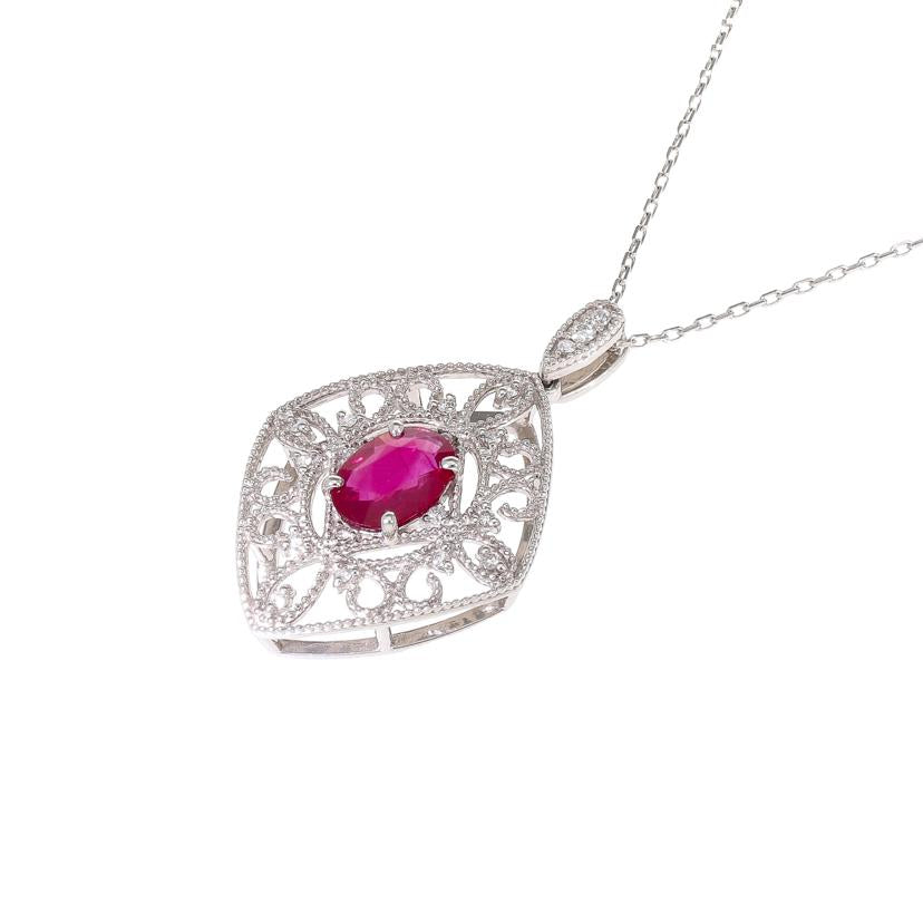 ◎PtルビーDNC1．136ct45cm//1.136/0.12ct/ABランク/06