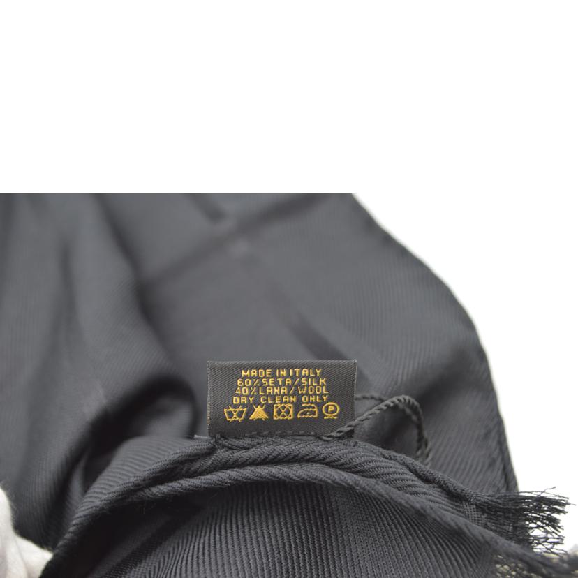 BVLGARI ブルガリ/ロゴマニアロングストール／ブラック/13772//Aランク/89