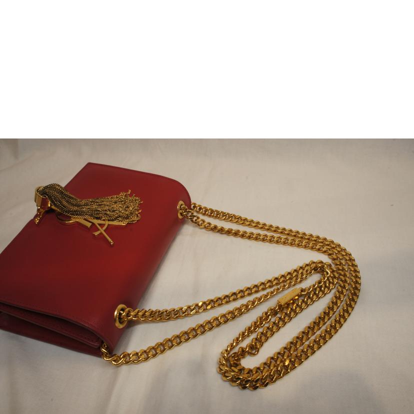 SAINT　LAURENT サンローラン/YSLクラシックケイトモノグラムチェーンショルダーレッド/326076//Aランク/92