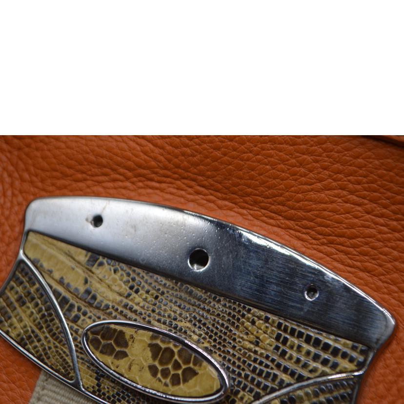 PRADA プラダ/ヴィッテロダイノルーテルレザーハンド／オレンジ/BR2978//7/Bランク/89