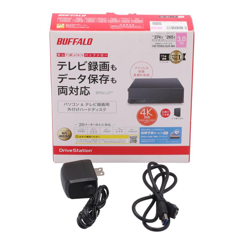 BUFFALO バッファロー　/外付けHDD　3TB/HD-EDS3.0U3-BA//70492490211261/Bランク/62