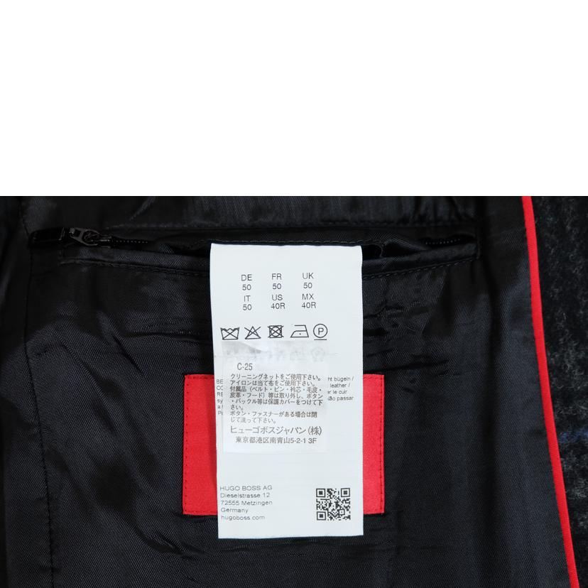 HUGO　BOSS ﾋｭｰｺﾞﾎﾞｽ/チェック柄チェスターコート//Bランク/71