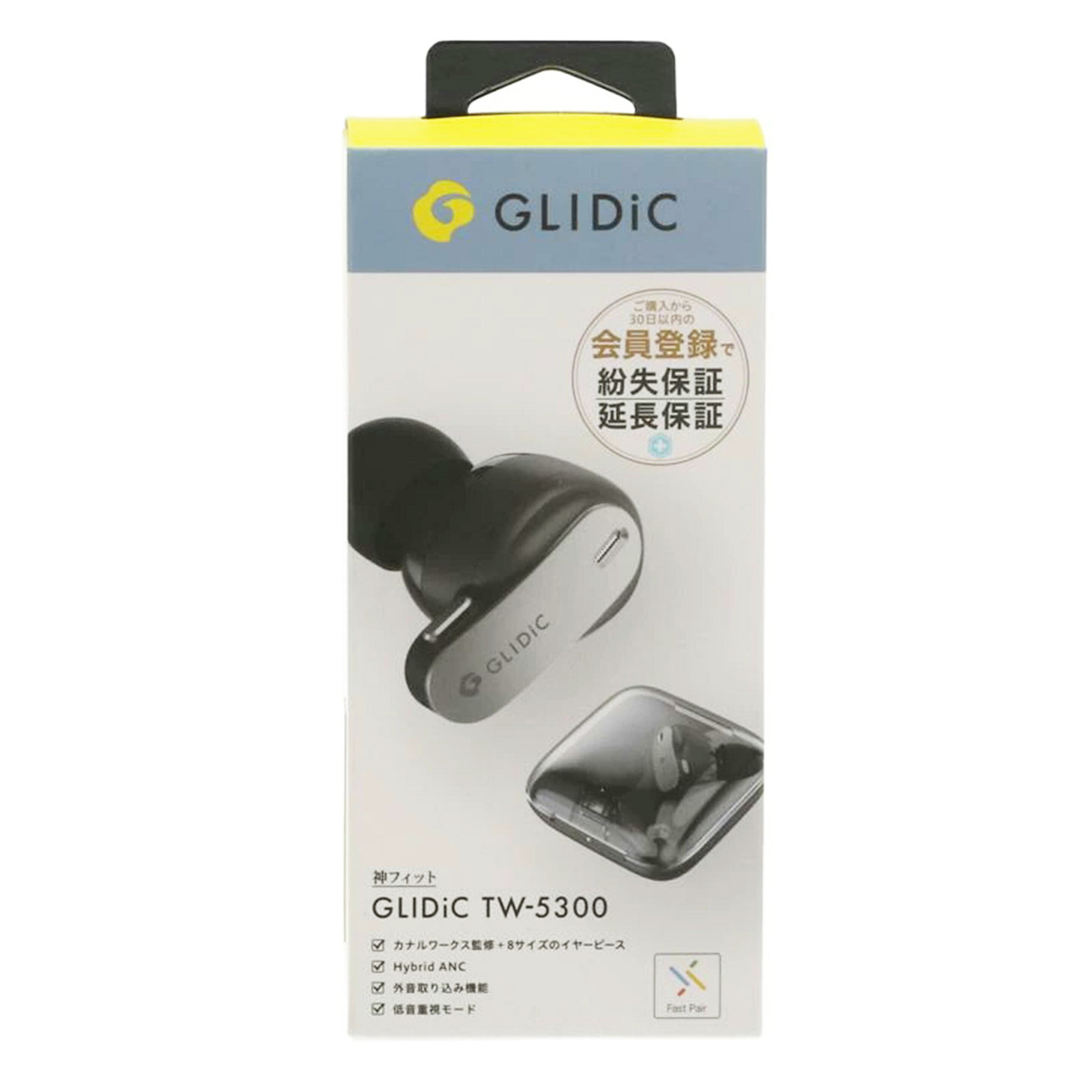 GLIDiC　 グライディック　/ワイヤレスイヤホン／ソフトバンクセレクション未使用/GL-TW5300//ZSBBG8/Sランク/62