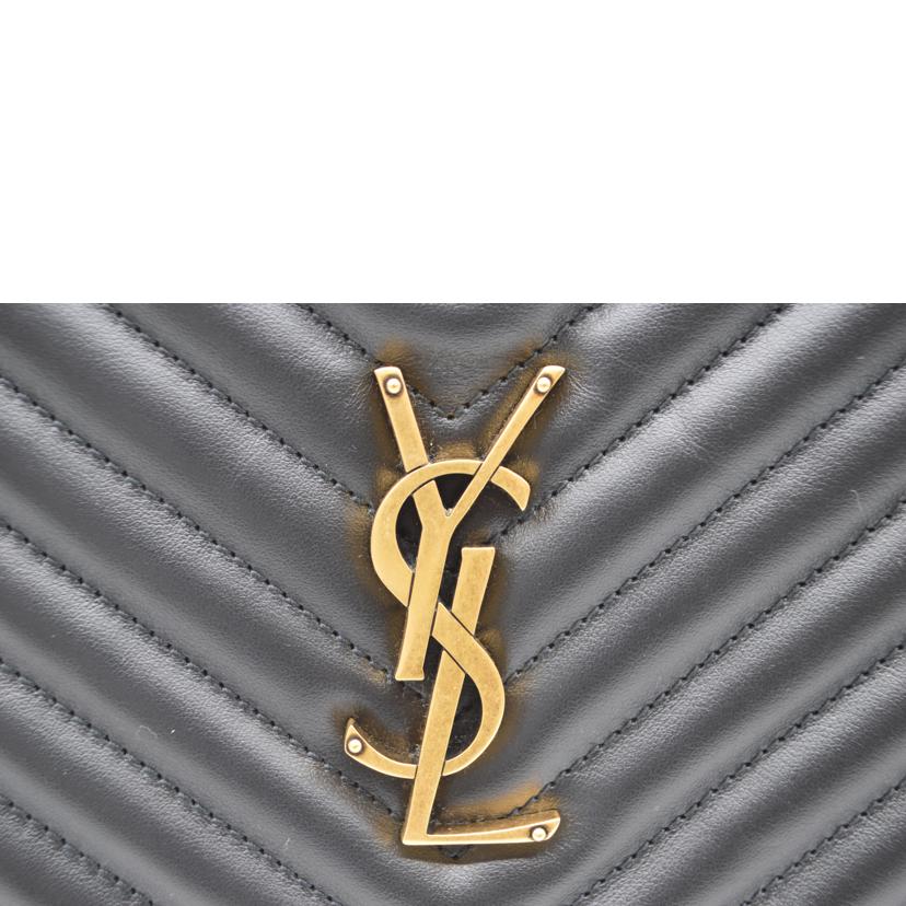 SAINT　LAURENT サンローラン/ルー／モノグラムカーフスキン／ノワール/761554//012*/SAランク/89