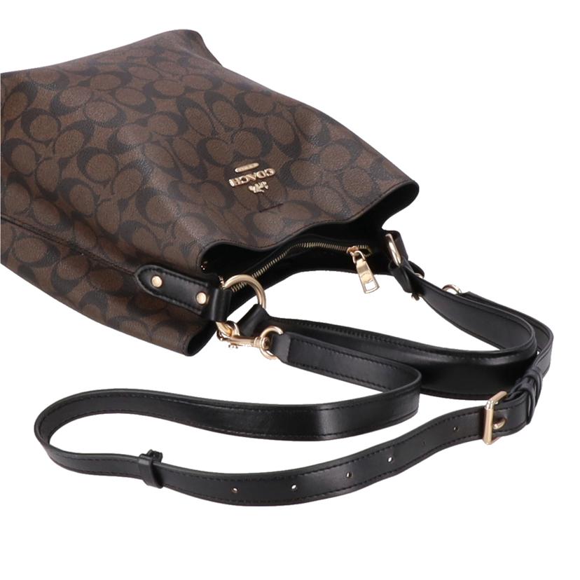 COACH コーチ/レザータウンバケットバッグ／ブラウン/91512//A20**/Aランク/06