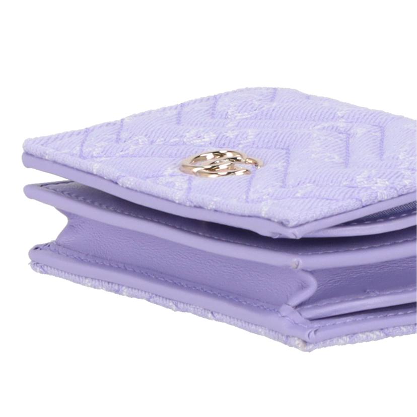 GUCCI GUCCI/ダブルGスモールウォレット／ライラック＆ホワイトGGデニム/466492//525***/SAランク/78