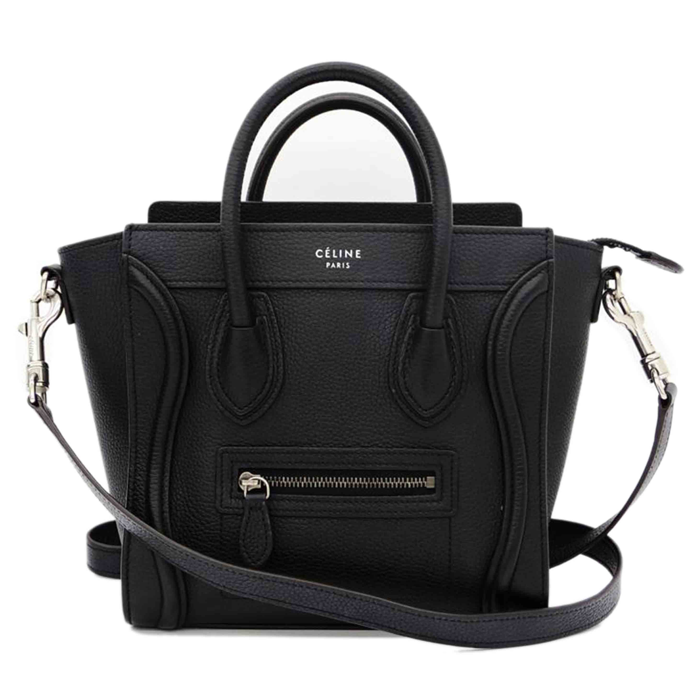 最終価格です❗セリーヌ　トリオラージバッグ　BLACK　 保存袋つき CELINE(セリーヌ) ショルダーバッグ トリオラージ 黒 レザー 【公式通販】