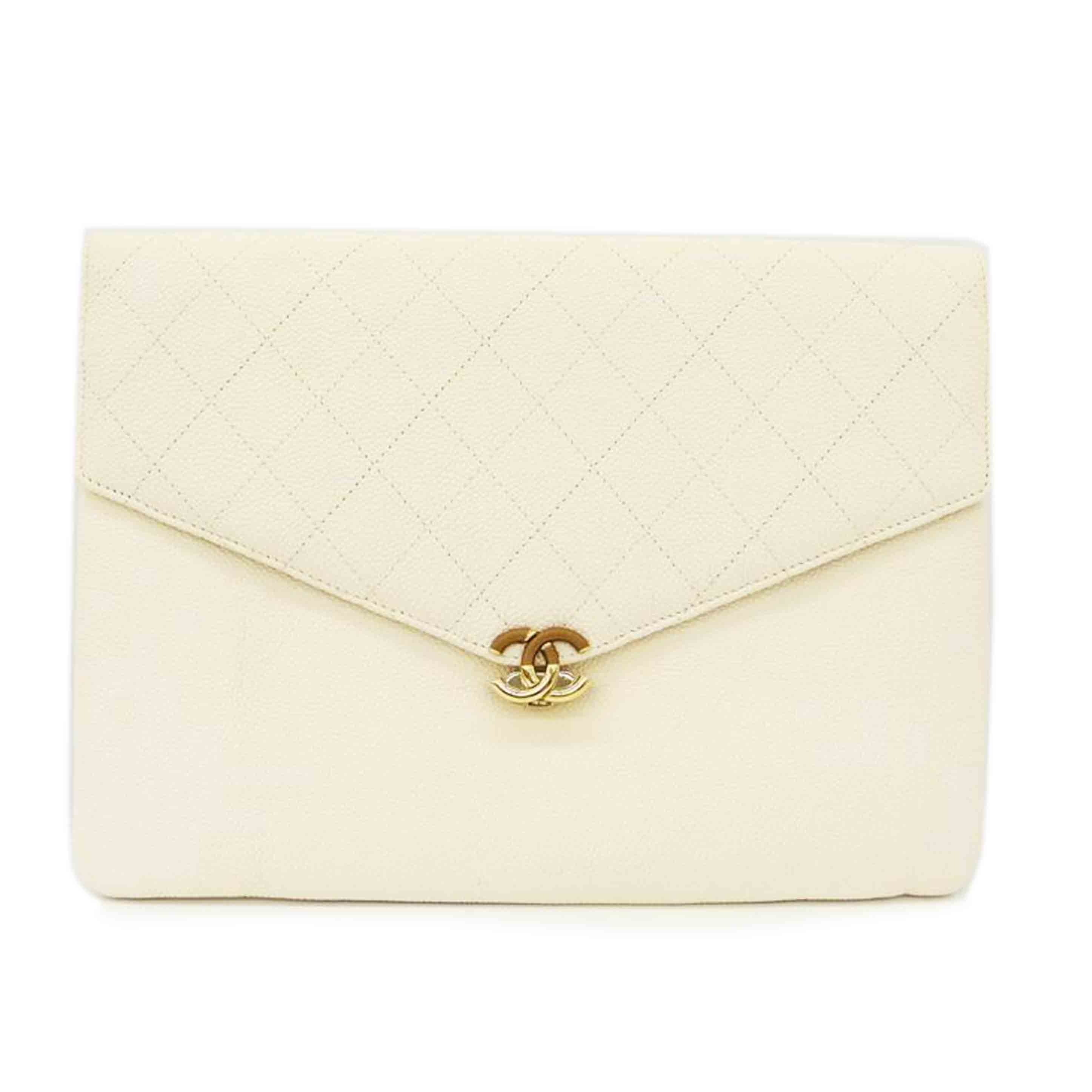 CHANEL シャネル/△キャビアスキンマトラッセフラップクラッチ　//253*****/Aランク/75